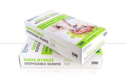 Disposable Gloves - Poly Ethylene(PE) - transparent - 500 Pcs./Box