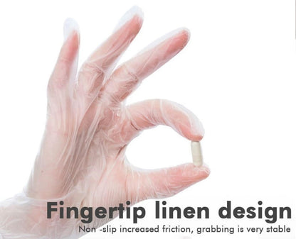 Disposable Clear Vinyl Gloves, 4mil Thickness - 100 Pieces per Box