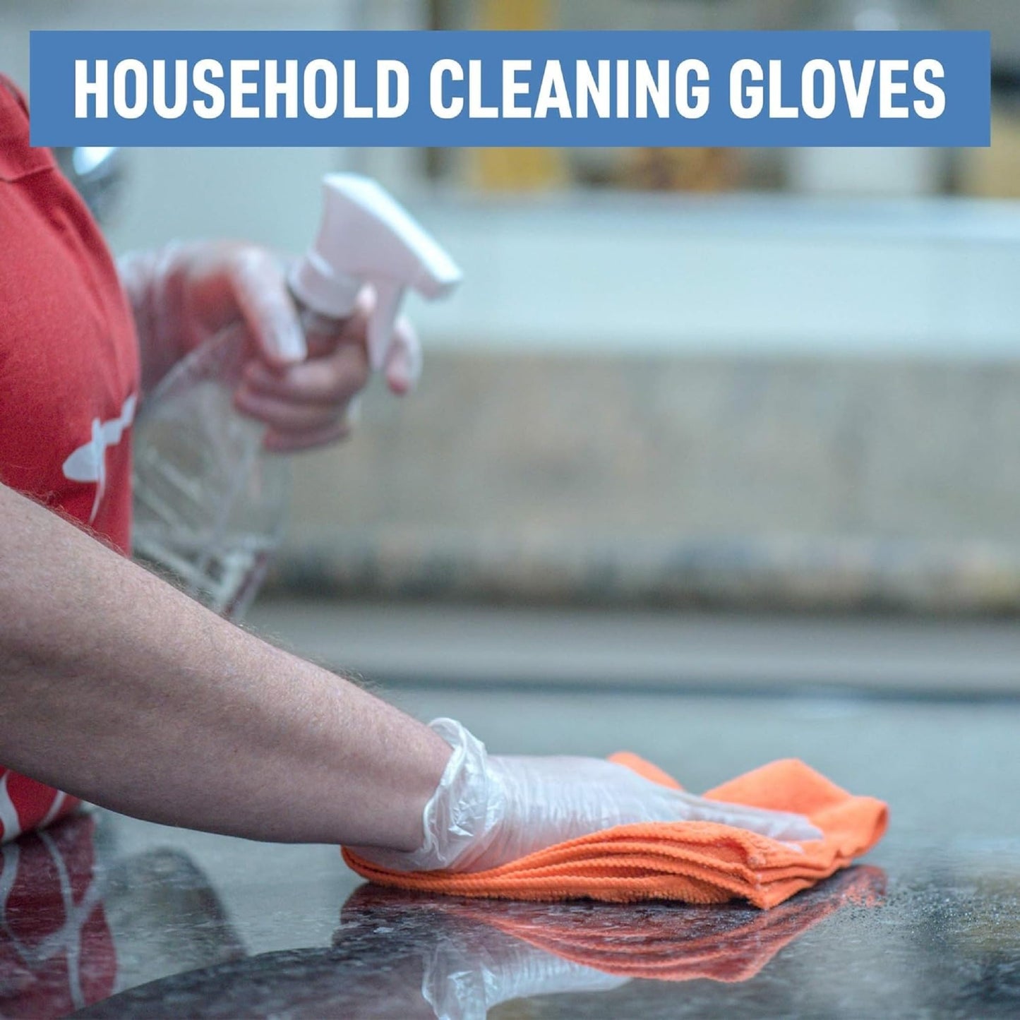 Disposable Clear Vinyl Gloves, 4mil Thickness - 100 Pieces per Box