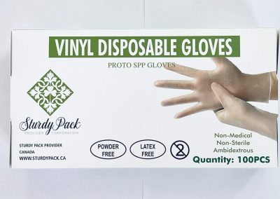 Disposable Clear Vinyl Gloves, 4mil Thickness - 100 Pieces per Box