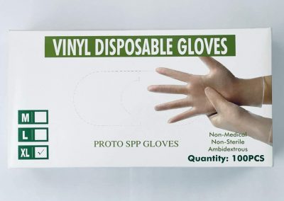 Disposable Clear Vinyl Gloves, 4mil Thickness - 100 Pieces per Box