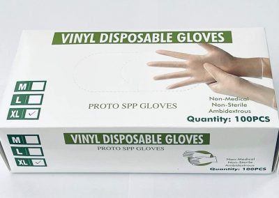 Disposable Clear Vinyl Gloves, 4mil Thickness - 100 Pieces per Box