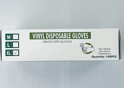 Disposable Clear Vinyl Gloves, 4mil Thickness - 100 Pieces per Box