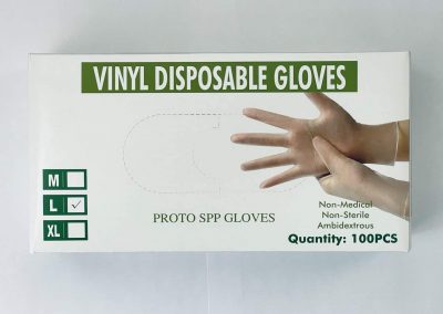 Disposable Clear Vinyl Gloves, 4mil Thickness - 100 Pieces per Box