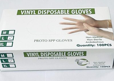 Disposable Clear Vinyl Gloves, 4mil Thickness - 100 Pieces per Box