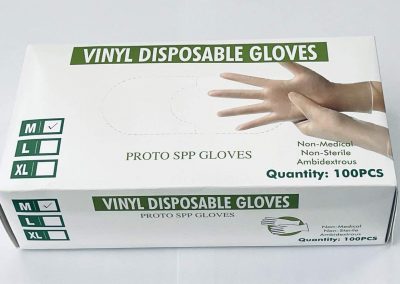 Disposable Clear Vinyl Gloves, 4mil Thickness - 100 Pieces per Box